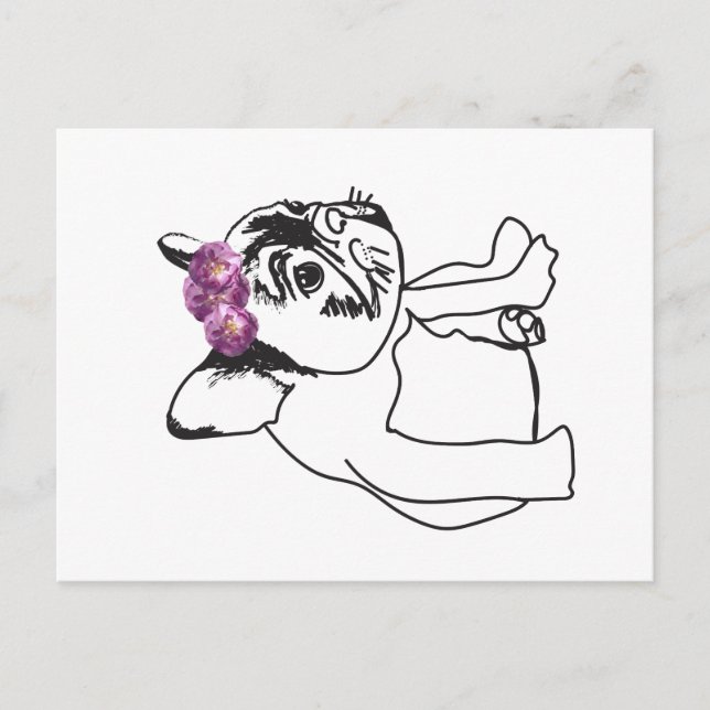 Cartão Postal Cartão-postal de Bulldog Francês (Frente)