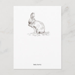 Cartão Postal Cartão-postal de Bunny Bebê