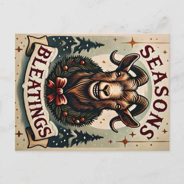 Cartão Postal Cartão-postal de cabra festiva (Frente)