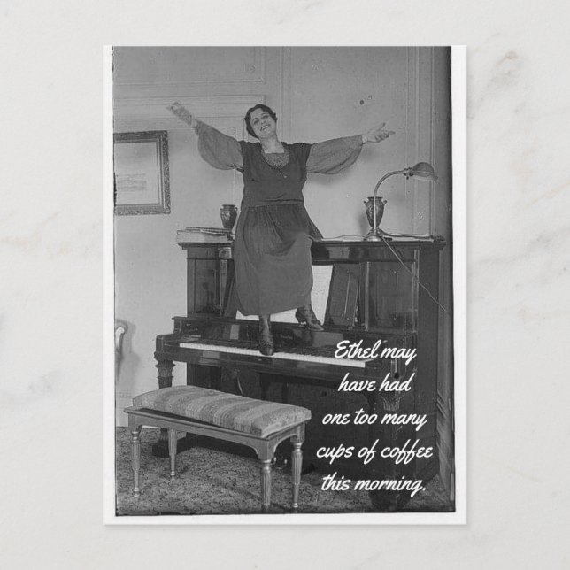 Cartão Postal Cartão-postal de café em excesso (Frente)