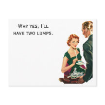 Cartão-postal de café para a Retro-Mulher Serida