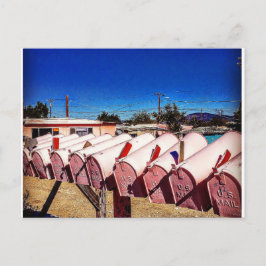 Cartão Postal Cartão-postal de Caixas de Correio Rosa