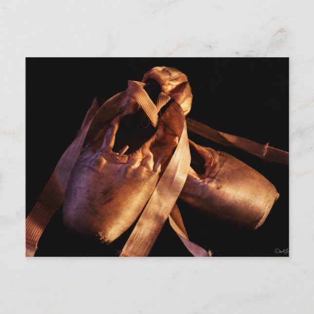 Cartão Postal Cartão-postal de Calçados Ponteiro de Balé Grunge (Frente)