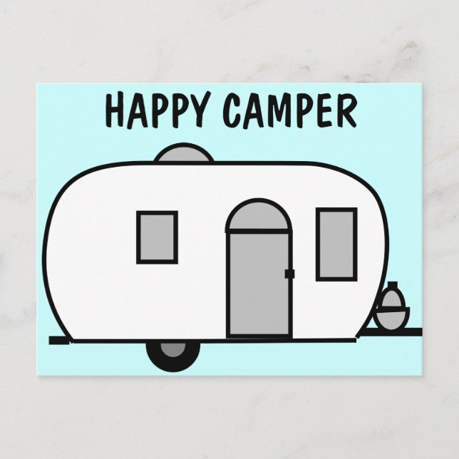 Cartão Postal Cartão-postal de Camper Feliz (Frente)