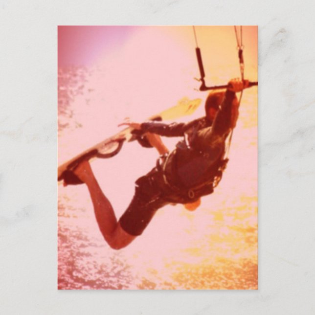 Cartão Postal Cartão-postal de captura de Kitesurfing (Frente)