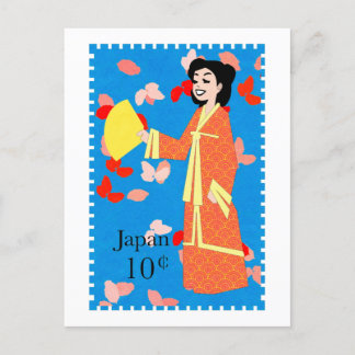 Cartão Postal Cartão-postal de Carimbo de Carimbo para Garota Fe