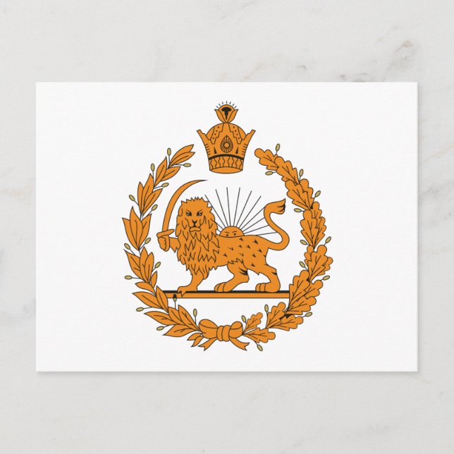 Cartão Postal Cartão-postal de Casaco de Armas Persa (Frente)