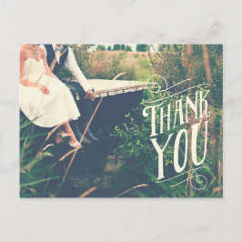 Cartão Postal Cartão-postal de casamento de agradecimento
