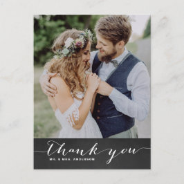 Cartão Postal Cartão-postal de casamento Rustic Script
