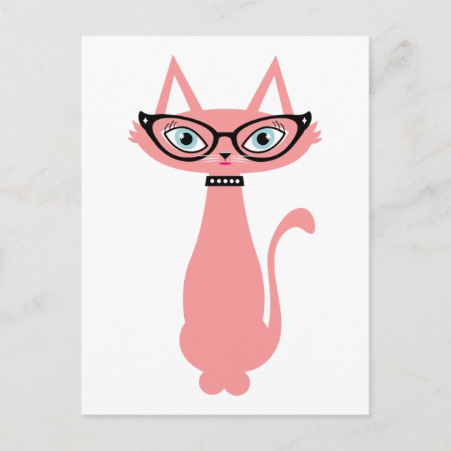 Cartão Postal Cartão-postal de Cat Retroativo - Gato Cha (Frente)