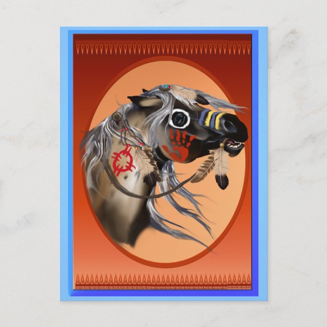Cartão Postal Cartão-postal de Cavalo de Guerra (Frente)