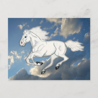 Cartão Postal Cartão-postal de Cavalo do Céu Branco