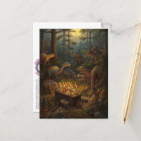 Cartão-postal de celebração do dinossauro