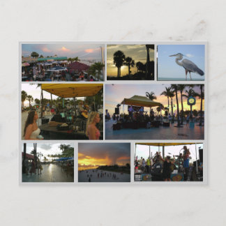 Cartão Postal Cartão-postal de celebrações sunset - na praia de