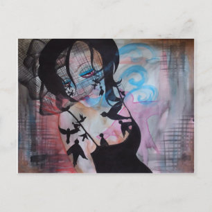 Cartão Postal Cartão-postal de cerâmica de aves gótica