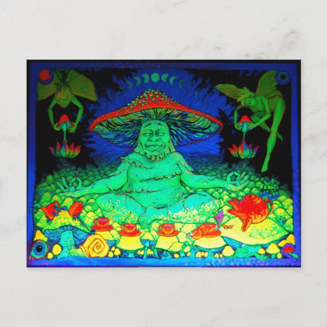 Cartão Postal Cartão-postal de chá de cogumelo (Frente)