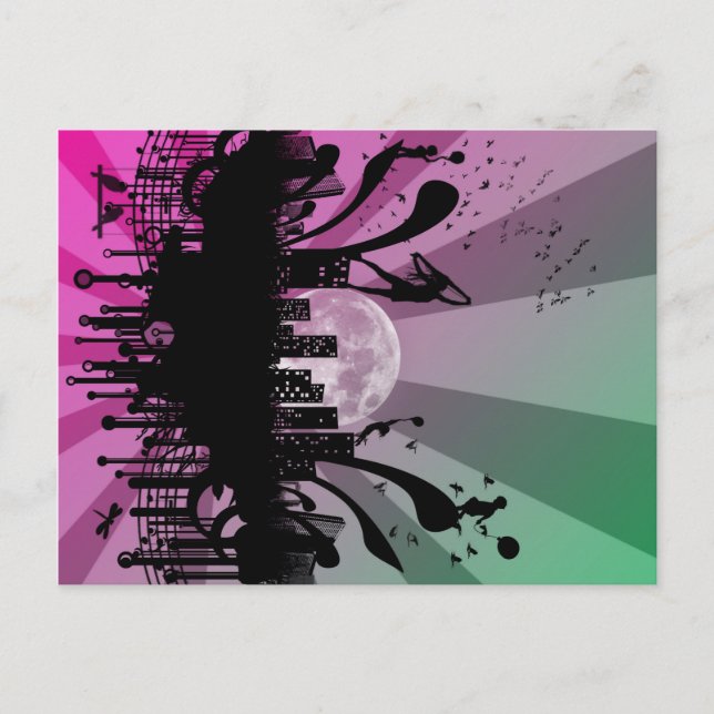 Cartão Postal Cartão-postal de cidade sem sono (Frente)