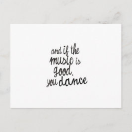 Cartão Postal Cartão-postal de Citação de Música e Dança
