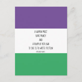 Cartão Postal Cartão-postal de citação de Virginia Woolf
