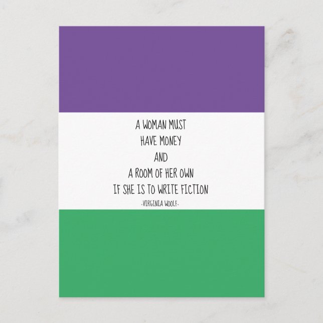 Cartão Postal Cartão-postal de citação de Virginia Woolf (Frente)