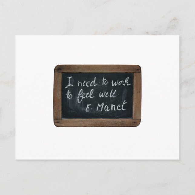 Cartão Postal Cartão-postal de citação do Manet Ardoise 07 (Frente)