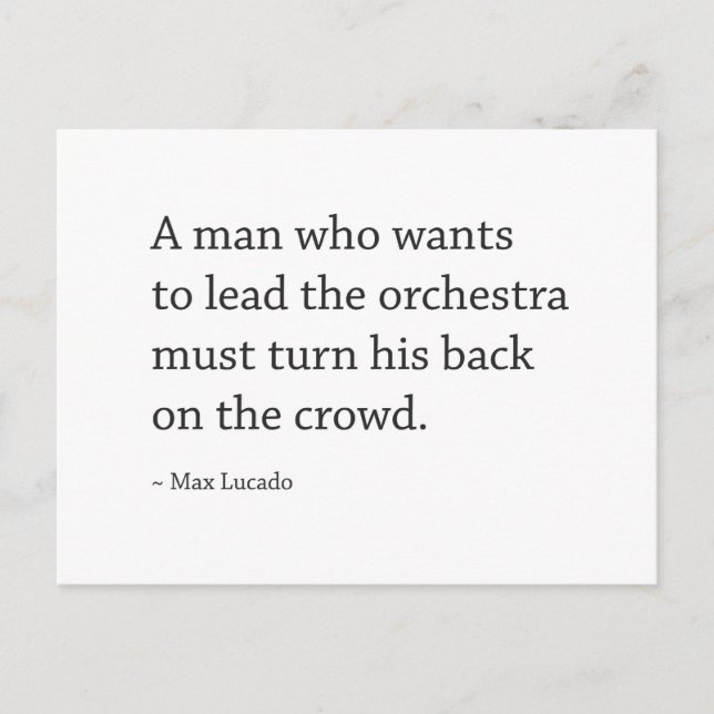 Cartão Postal Cartão-postal de Citação Motivativa Branco e Preto (Frente)