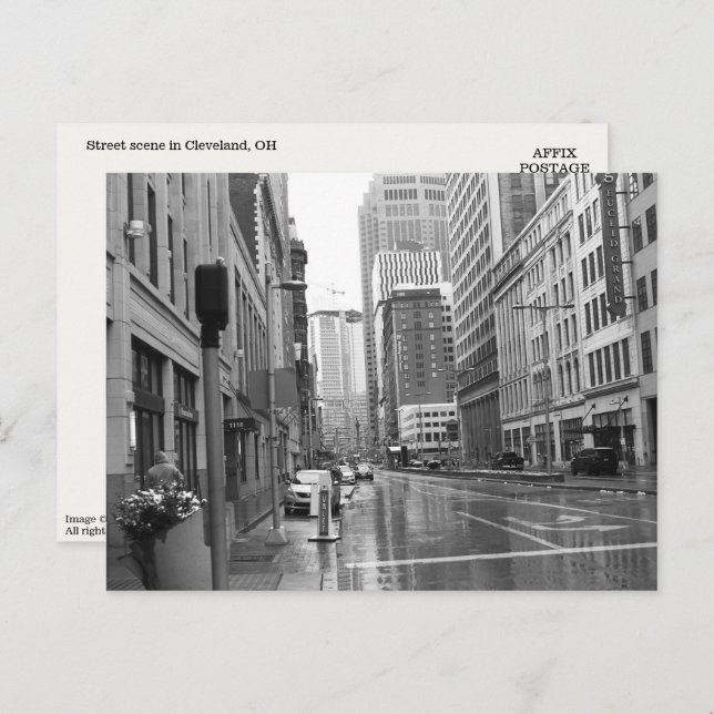 Cartão Postal Cartão-postal de Cleveland, cena do Centro OH (Frente/Verso)