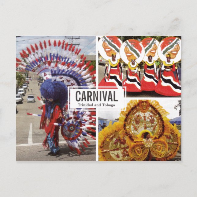 Cartão Postal Cartão-postal de Colagem de Carnaval (Várias Visõe (Frente)