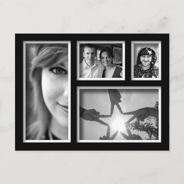 Cartão Postal Cartão-postal de Colagem Fotográfica crie (Frente)