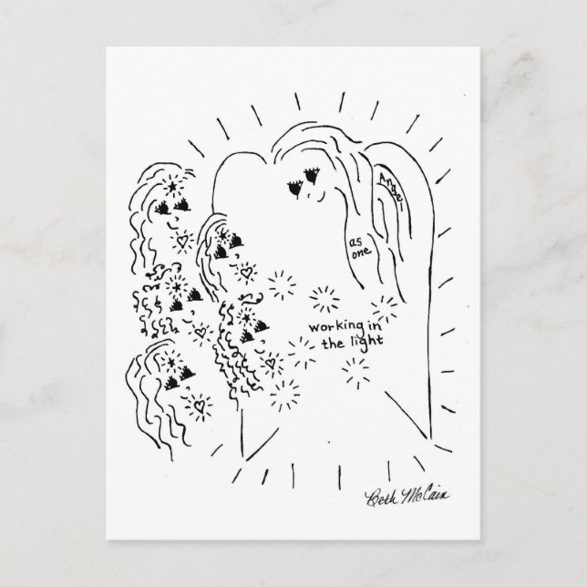 Cartão Postal Cartão-postal de coleta de 'trabalhadores leves' (Frente)