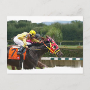 Cartão Postal Cartão-postal de conclusão da corrida aos cavalo