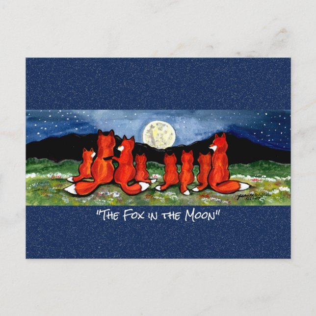 Cartão Postal Cartão-postal de cor branca da lua (Frente)