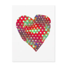 Cartão-postal de coração brilhante