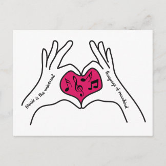 Cartão Postal Cartão-postal de cotação musical