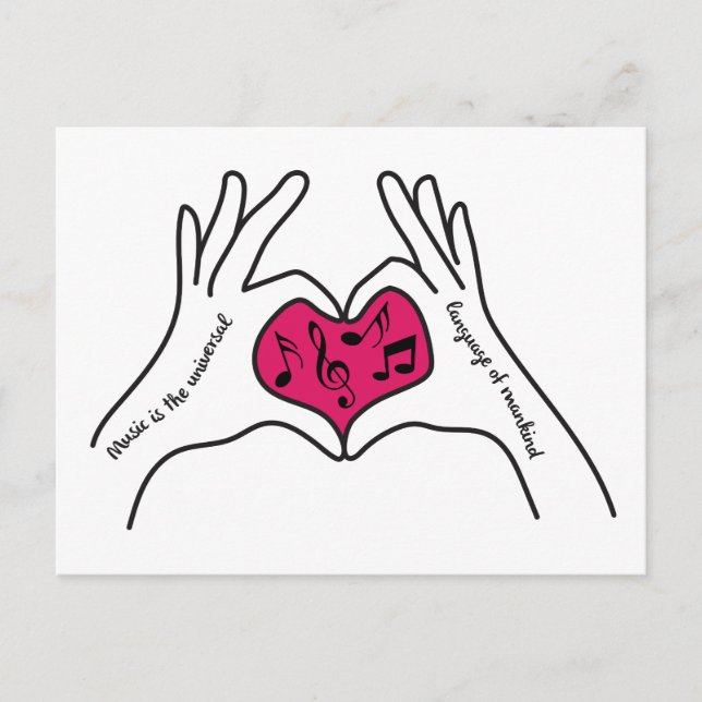 Cartão Postal Cartão-postal de cotação musical (Frente)