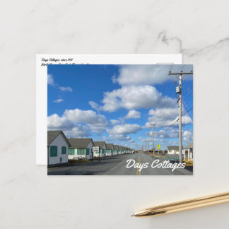 Cartão Postal Cartão-postal de Cottages de Dias, Vista de Estrad