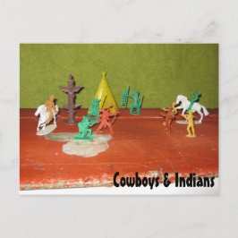 Cartão Postal Cartão-postal de cowboys e índios
