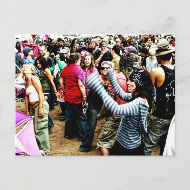 Cartão Postal Cartão-postal de dança arco-íris (Frente)