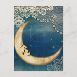 Cartão Postal Cartão-postal de Decoupage Moon | Saudação Celesti