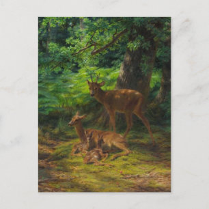 Cartão Postal Cartão-postal de Deer em Reposição por Rosa Bonheu