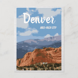 Cartão Postal Cartão-postal de Denver Colorado Mile-High City