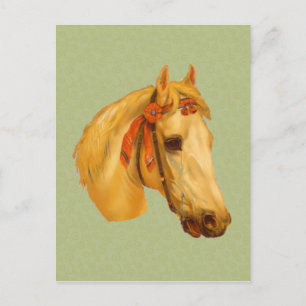 Cartão Postal Cartão-postal de Desenho da Cabeça de Arte Vinta