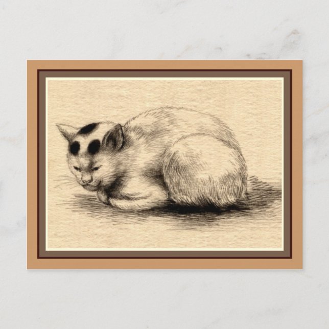 Cartão Postal Cartão-postal de Desenho de Tinta Japonesa para Ga (Frente)