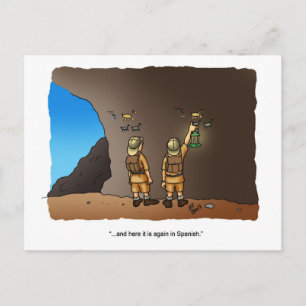 Cartão Postal Cartão-postal de desenhos animados da caverna hum