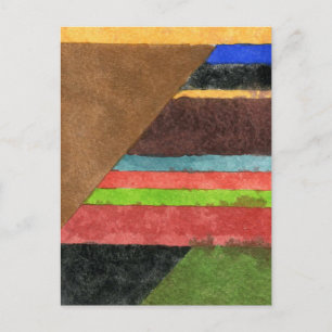 Cartão Postal Cartão-postal de design abstrato "Chevrons"