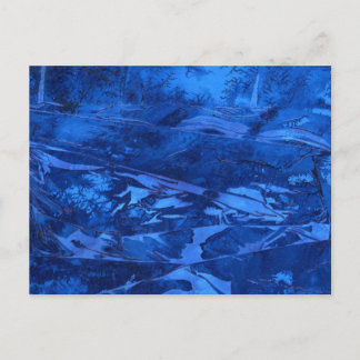 Cartão Postal Cartão-postal de design abstrato de "águas profund