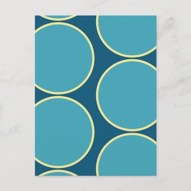 Cartão Postal Cartão-postal de design abstrato de grandes círcul (Frente)