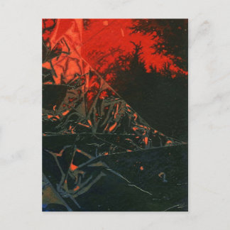 Cartão Postal Cartão-postal de design abstrato "Swamp Fire #3"