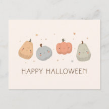 Cartão-postal de Design de Abóbora Feliz