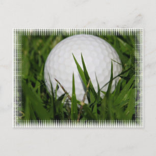 Cartão Postal Cartão-postal de Design de Bola Golf